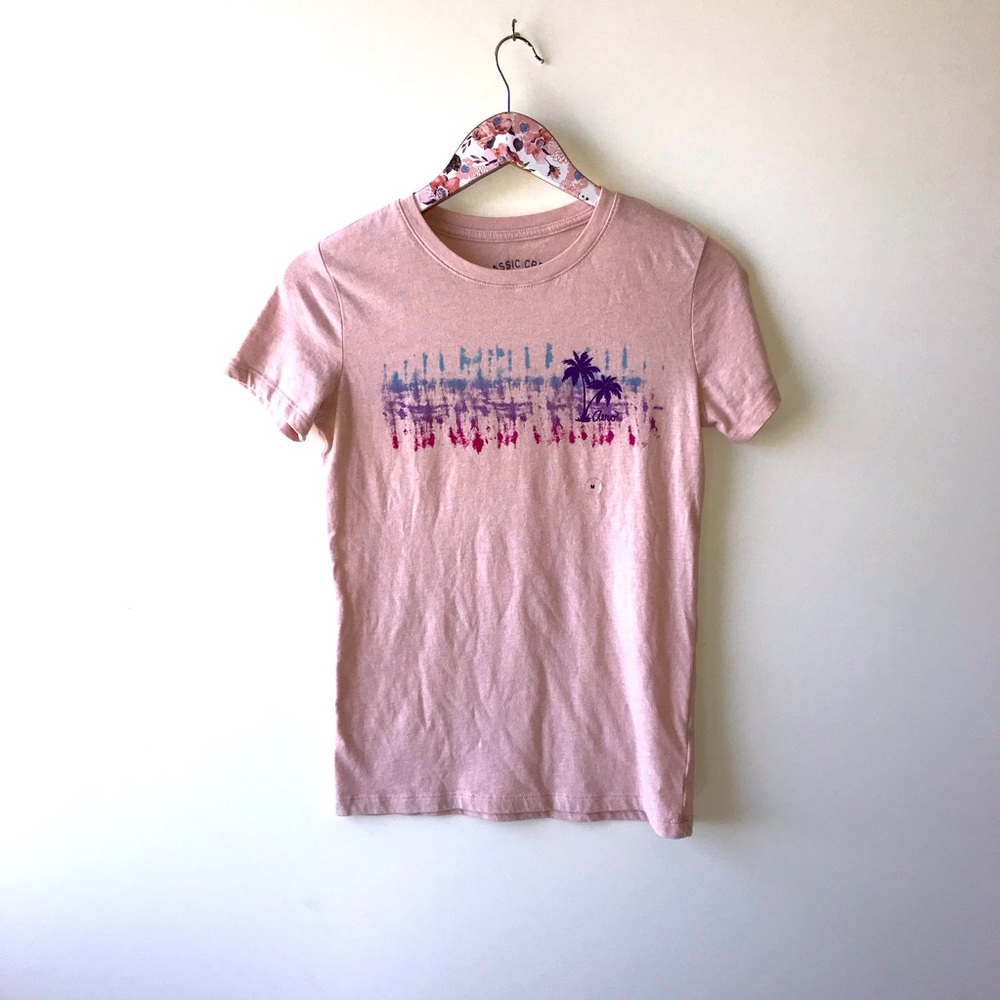 Classic Crew palm tree tee shirt girls medium